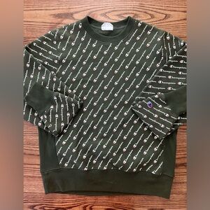 Champion Reverse Weave‎ Script All Over Print Crewneck Sweatshirt